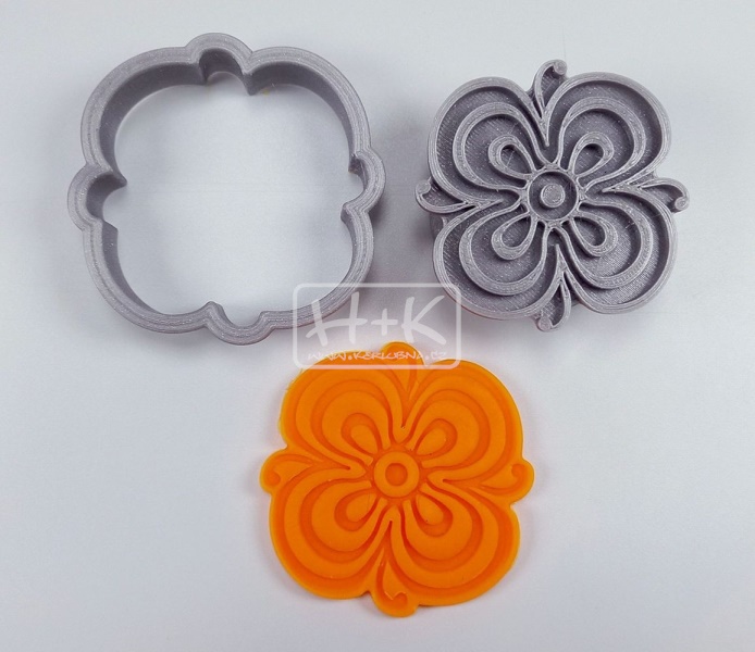 Razidlo s vykrajovátkem KYTKA ORNAMENT   (1 ks =>  2ks) novinka