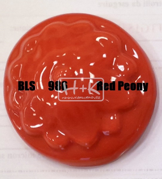 Glazura BLS 986 Jasně červená Red Peony (1ks=473ml) novinka