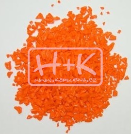 Nízkotavná skleněná drť oranžová (1ks=500g) 