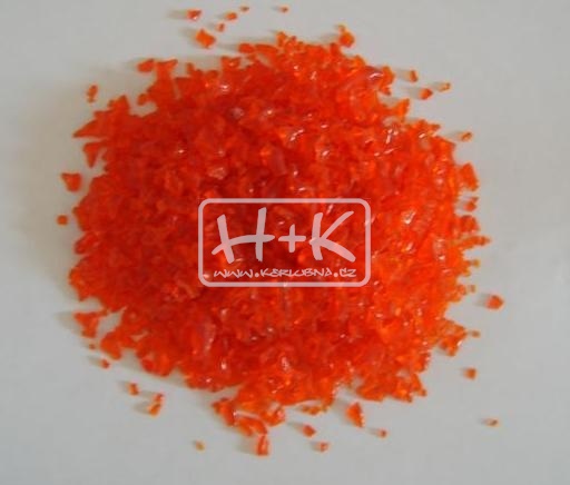 Nízkotavná skleněná drť tmavě oranžová (1ks=500g) 