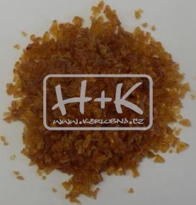 Nízkotavná skleněná drť tmavý topaz (1ks=500g)